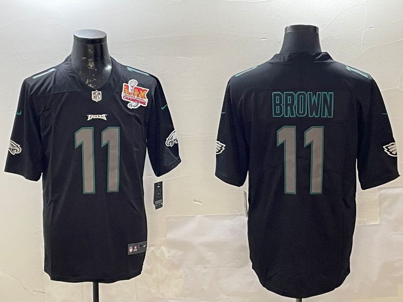 Men Philadelphia Eagles #11 Brown Black 2025 Nike Vapor Limited NFL Jersey style 2267->philadelphia eagles->NFL Jersey